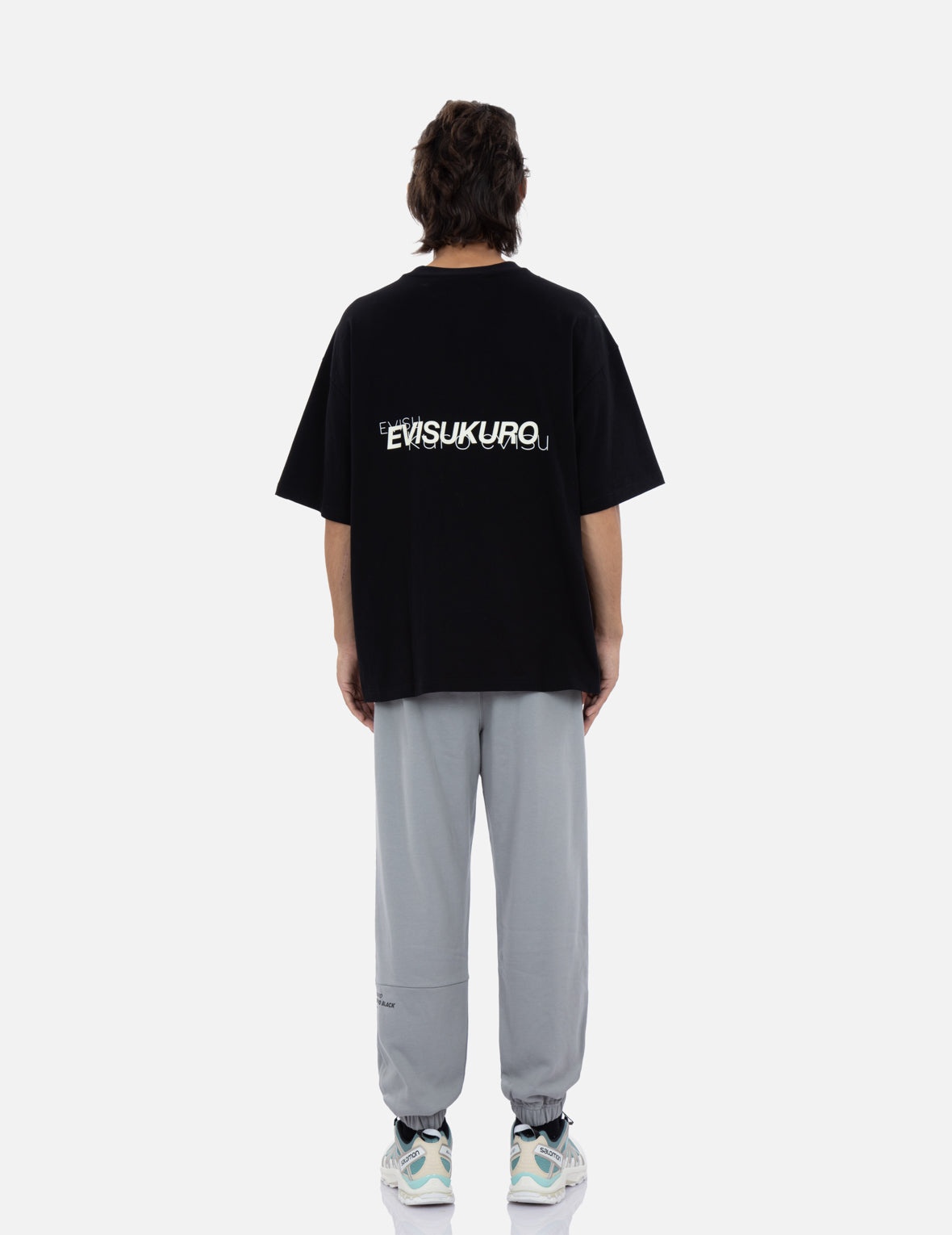Kamon and Logo Print Wide Leg Sweatpants - 6
