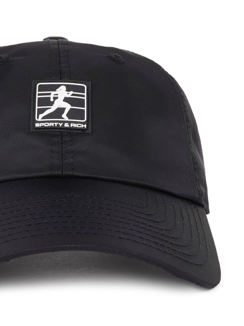 Sporty & Rich logo-patch baseball cap outlook