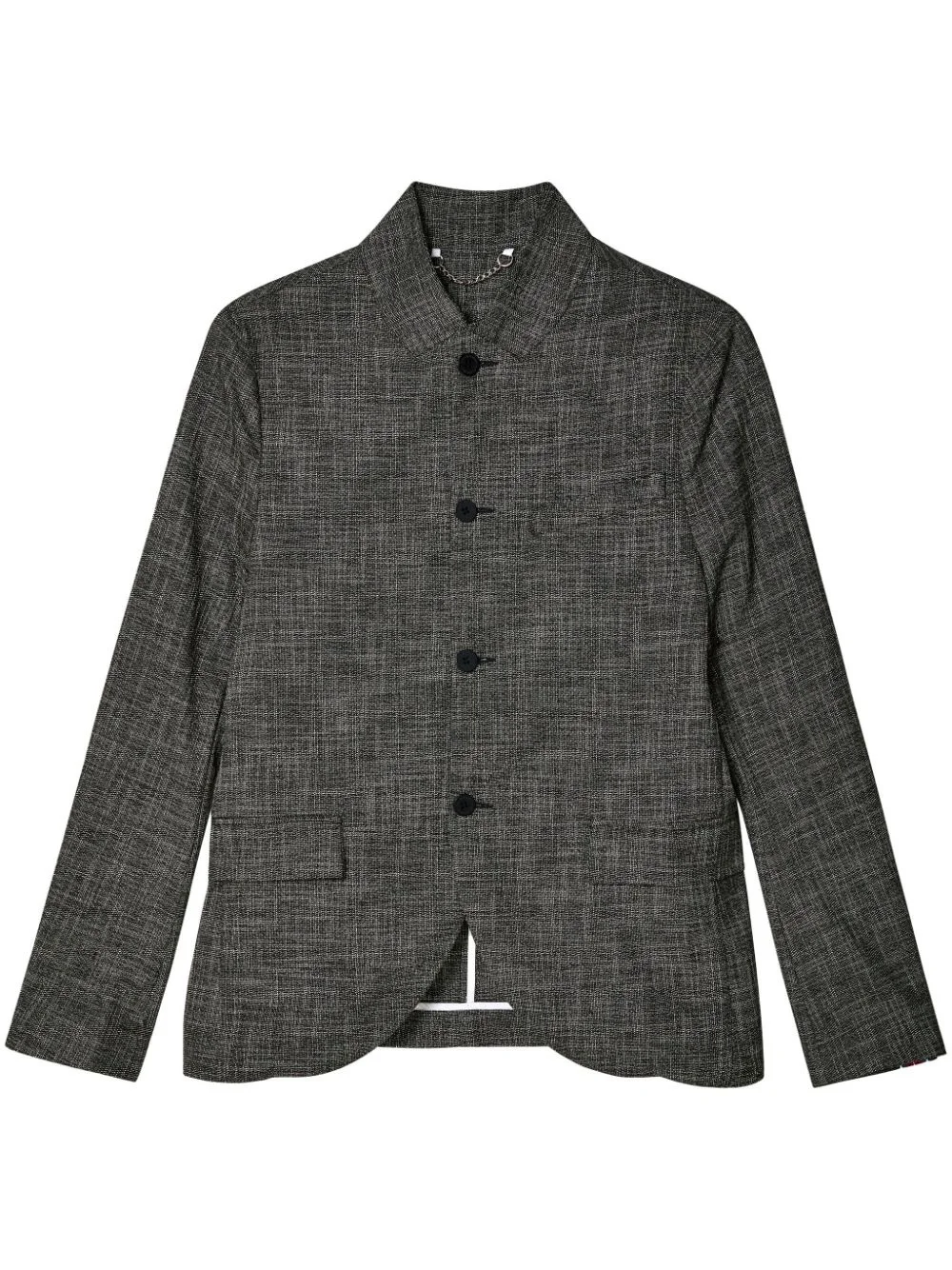 single-breasted tweed blazer - 1