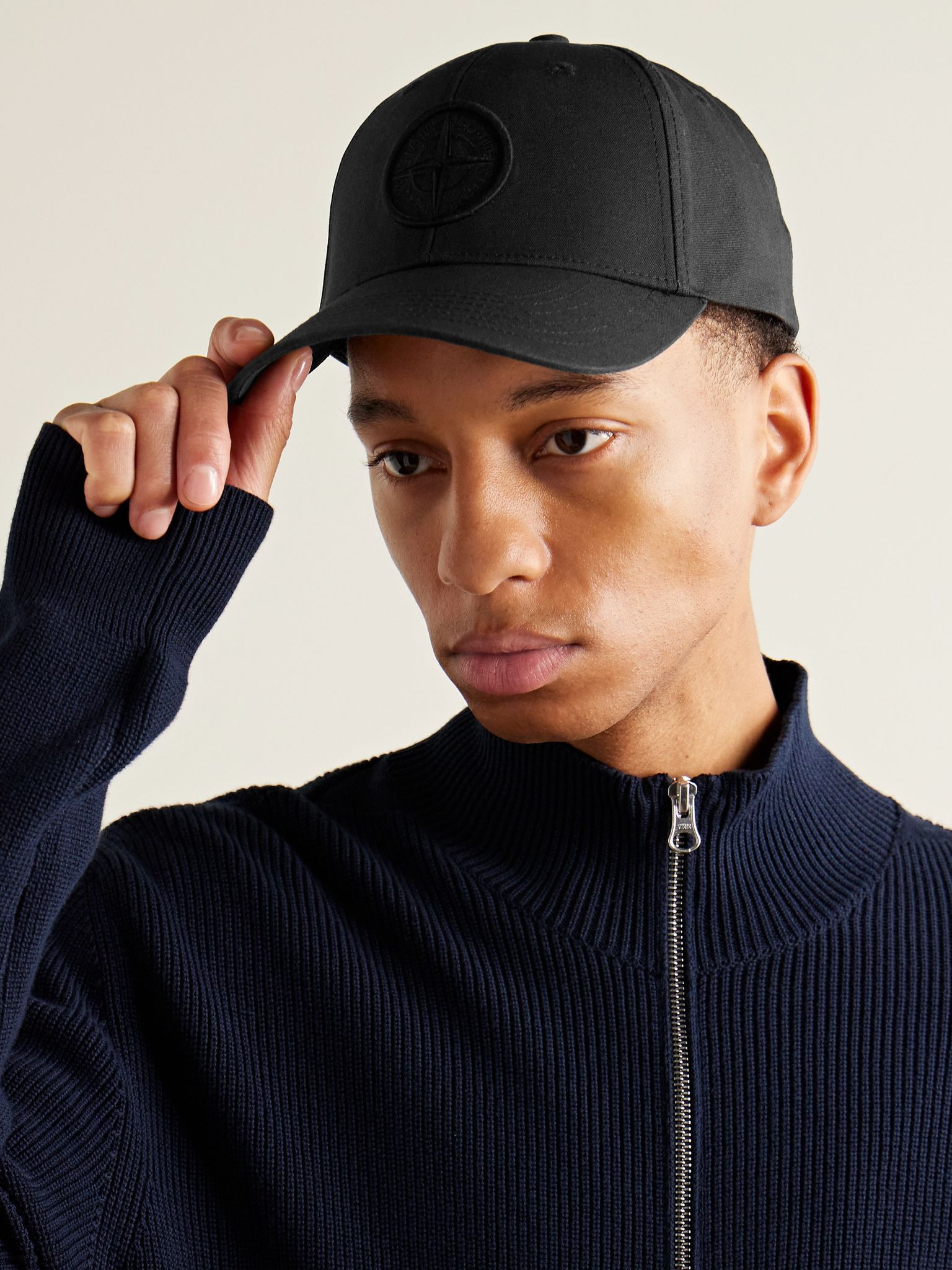 Logo-Embroidered Cotton-Canvas Baseball Cap Black - 2
