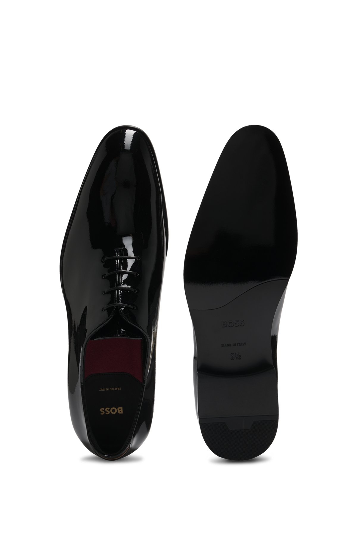 PATENT-LEATHER OXFORD SHOES WITH COLLAR PIPING - 4