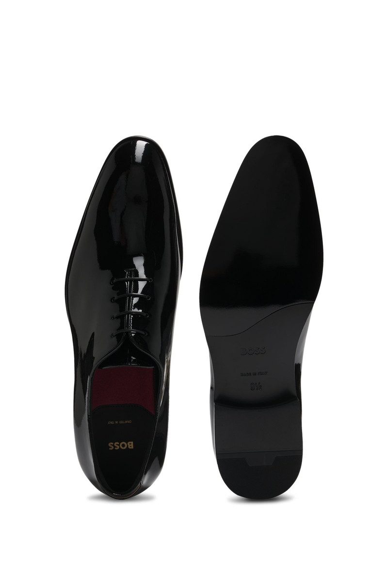 PATENT-LEATHER OXFORD SHOES WITH COLLAR PIPING 4