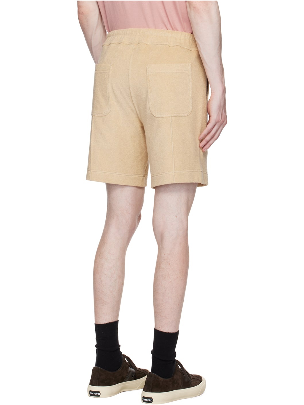 Beige Towelling Shorts - 3