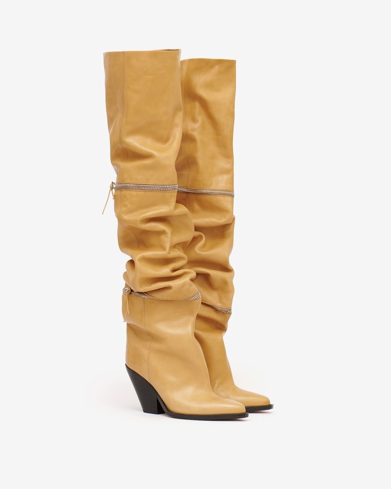 LELODIE LEATHER THIGH-HIGH BOOTS - 6