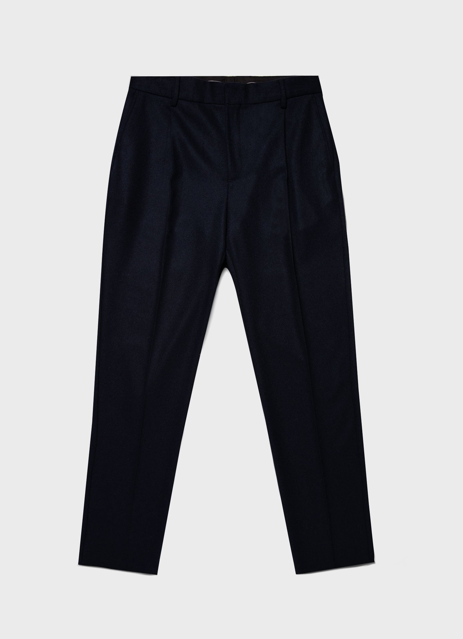 Pleated Boiled Wool Trouser - 1