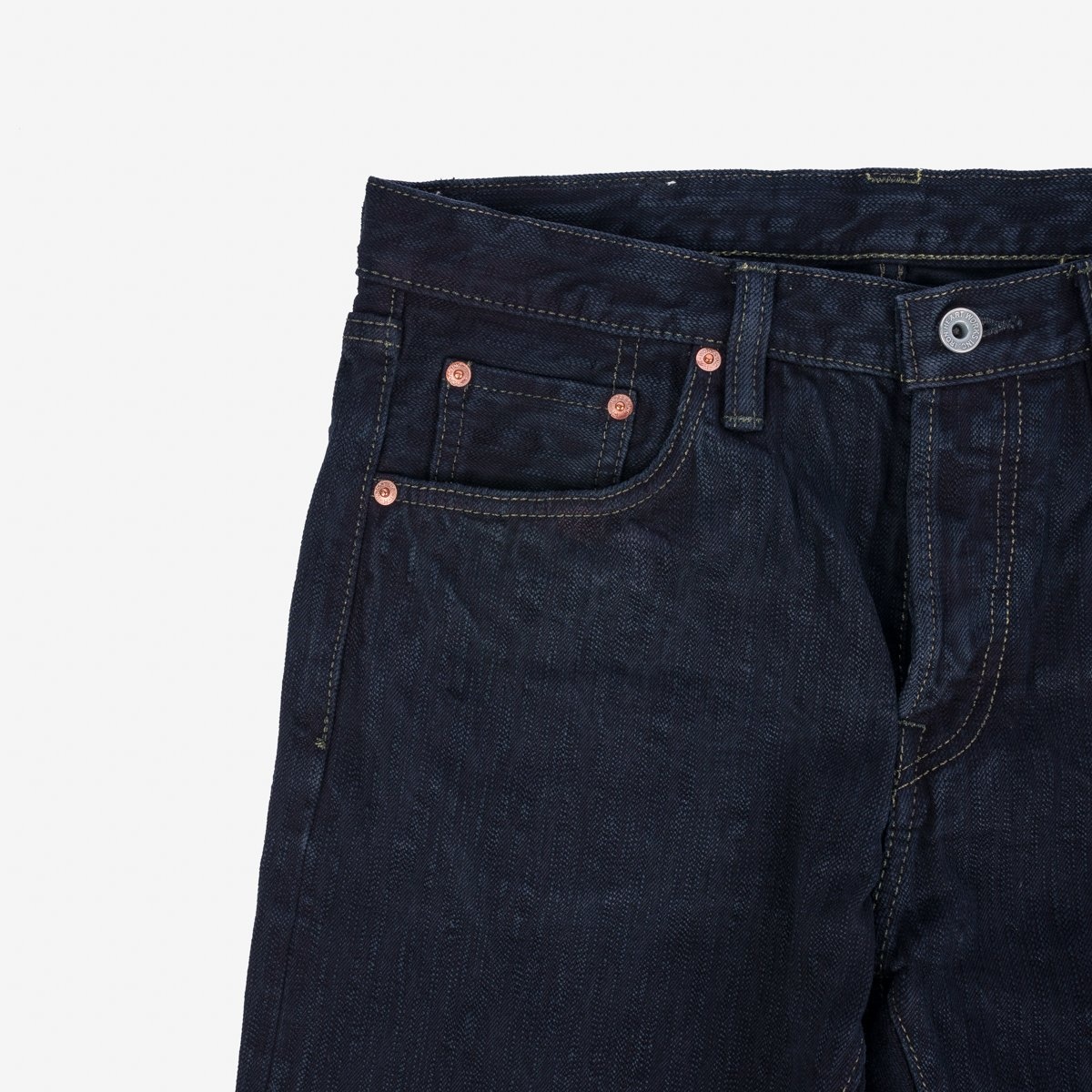 IH-666S-SLBod 16oz Slubby Selvedge Denim Slim Straight Cut Jeans - Indigo Overdyed Black - 9