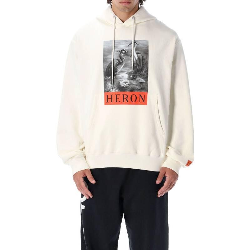 HERON PRESTON NF Heron BW Hoodie 'White Black' HMBB024C99JER0030110 - 3
