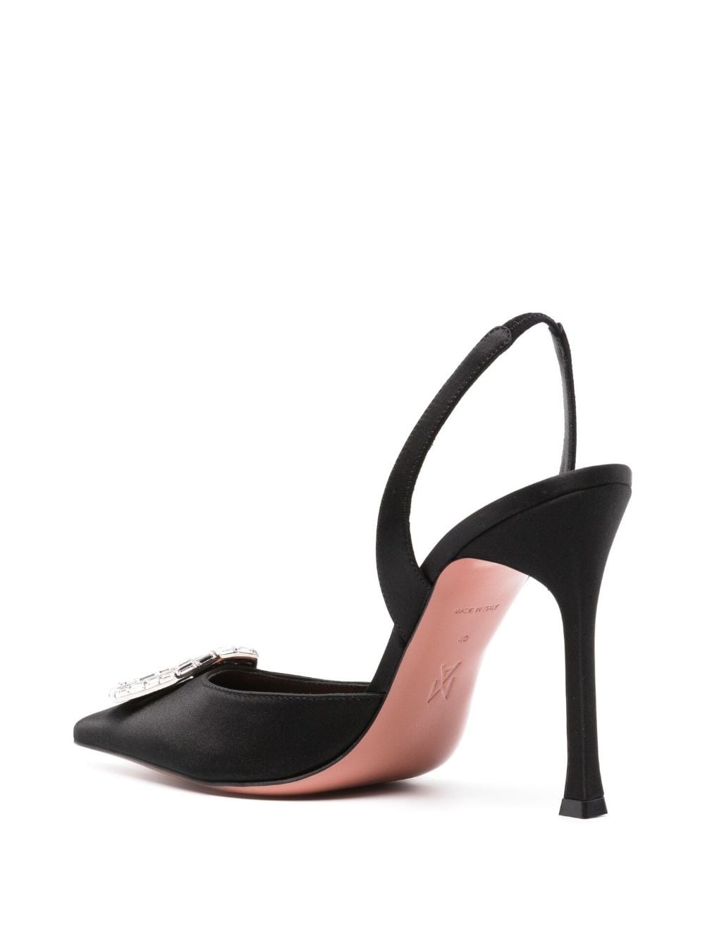 105mm Camelia crystal-buckle pumps - 3