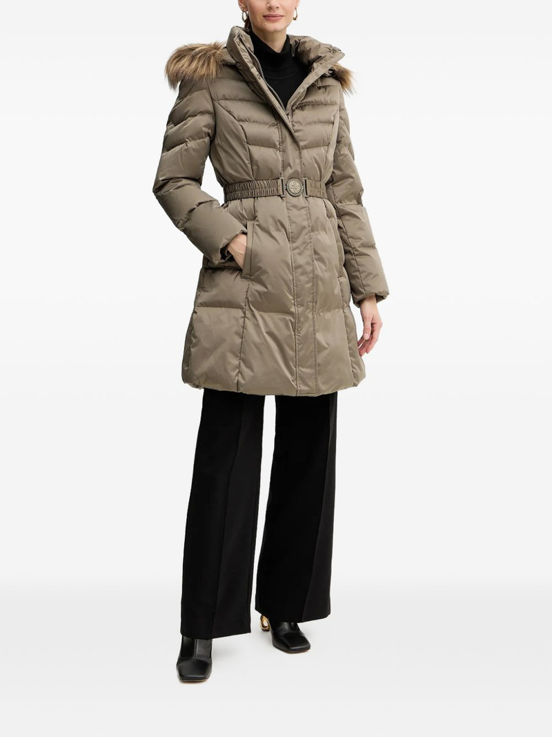 GUESS USA logo-buckle padded coat outlook