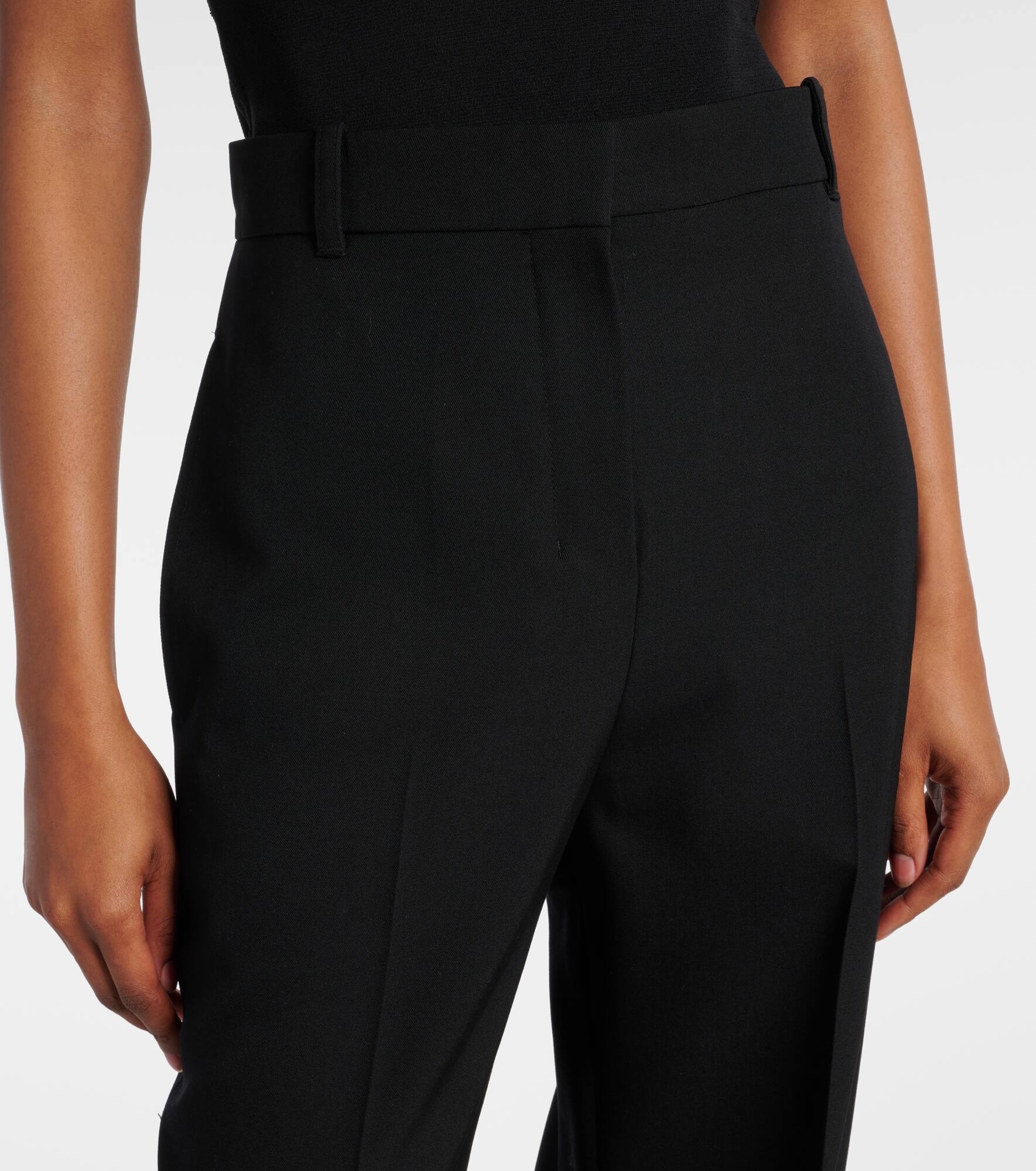 Mirada wool crêpe straight pants - 4