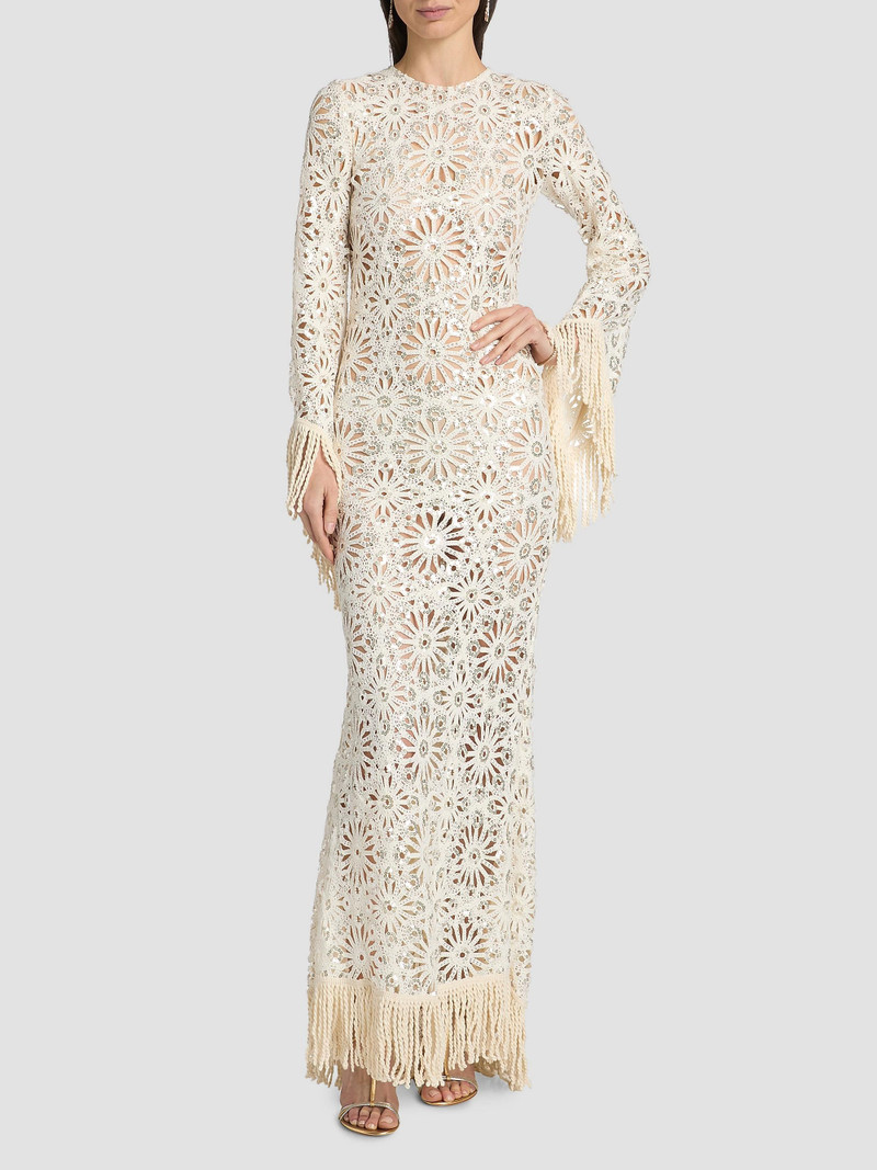 Women's Mia Crocheted Maxi Dress - Ivory 3