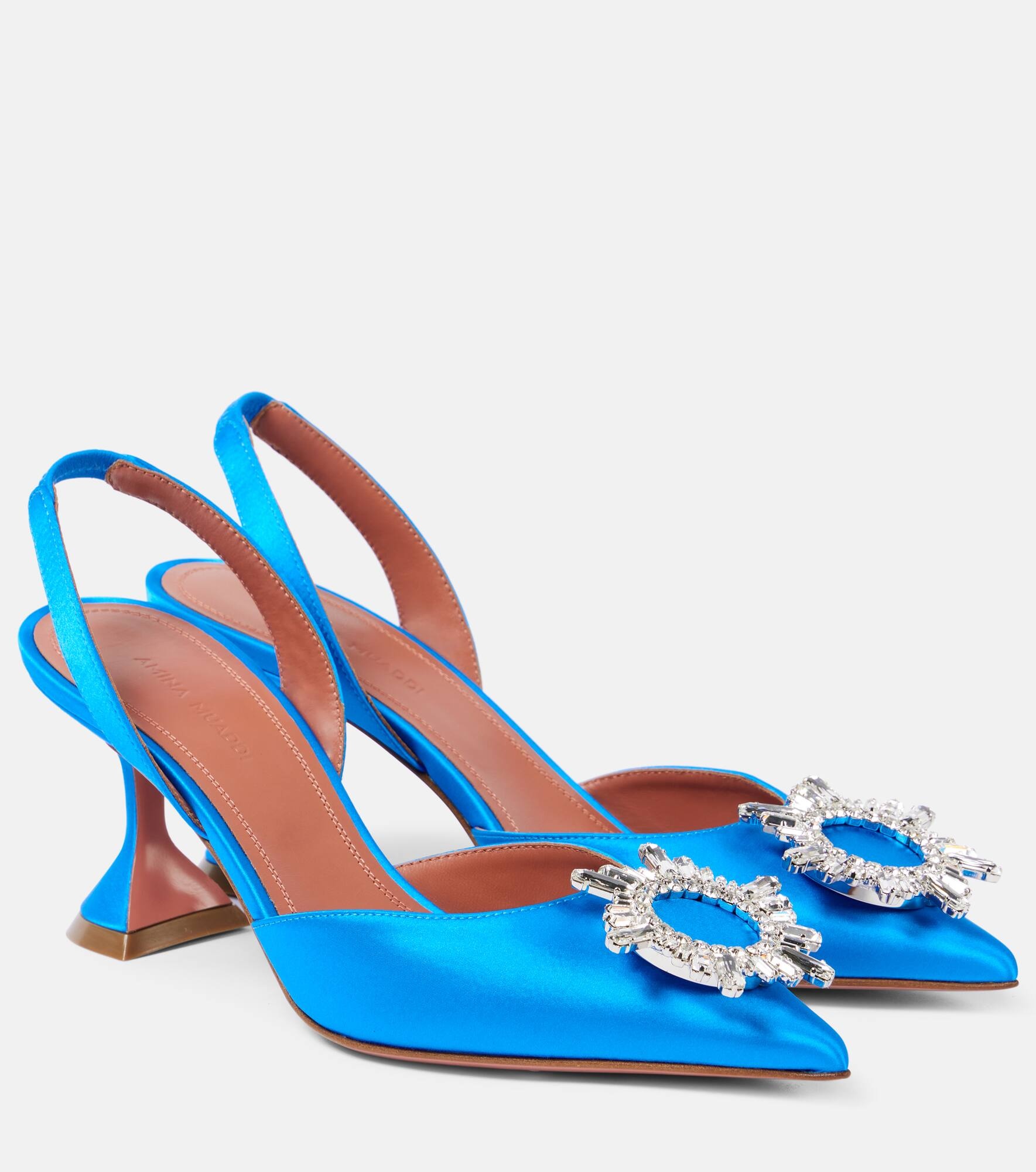 Begum 70 satin slingback pumps - 1