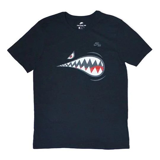 Nike AF1 Quick Dry Sports Shark Short Sleeve Black AQ5525-010 - 1