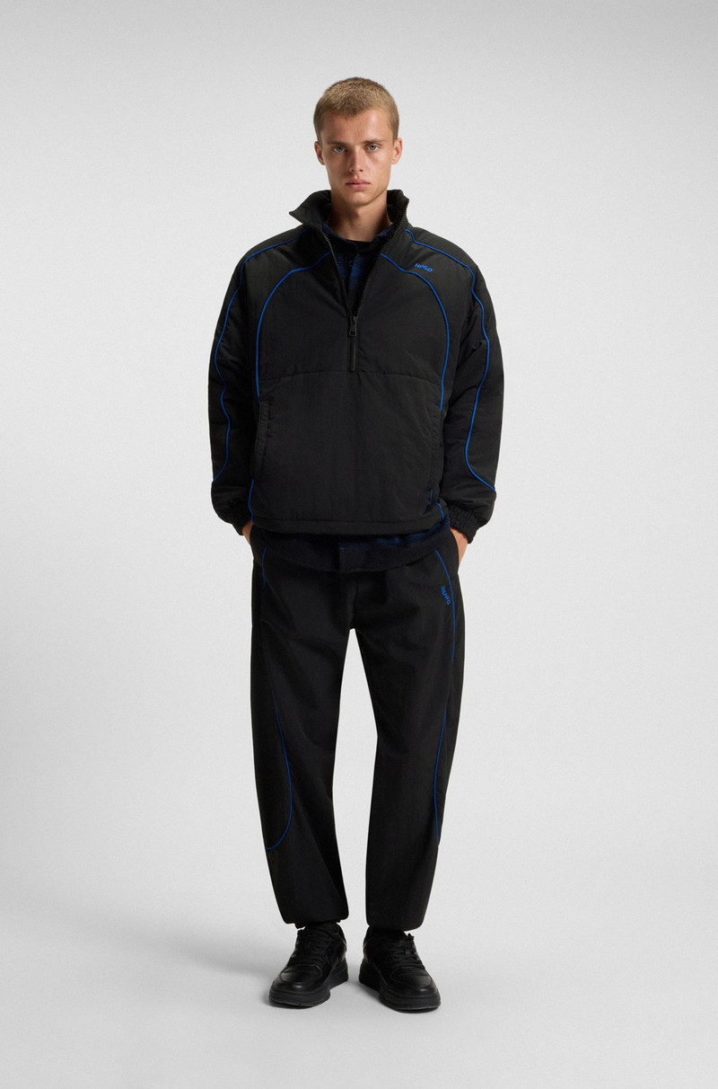 HUGO WATER-REPELLENT HALF-ZIP JACKET WITH CONTRAST PIPING outlook
