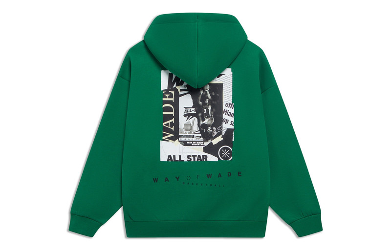 Li-Ning Li-Ning Way Of Wade Photo Graphic Hoodie 'Green' AWDT149-7 outlook