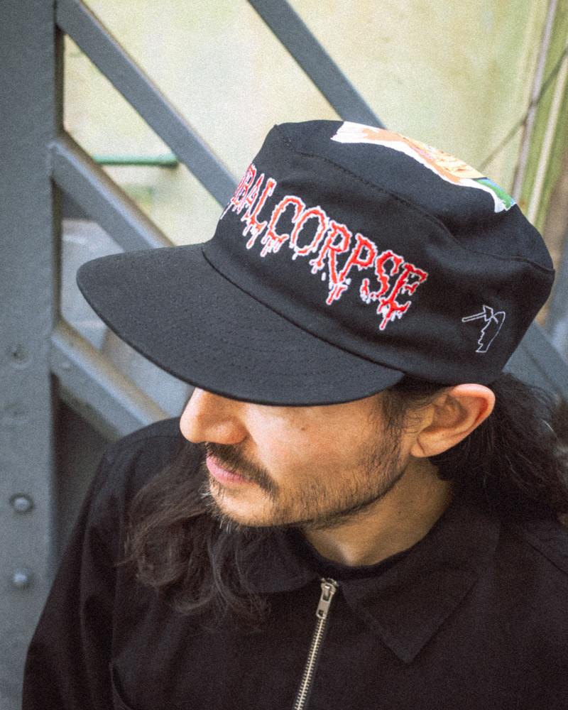Brain Dead x Cannibal Corpse 6 Panel Hat - Black 3