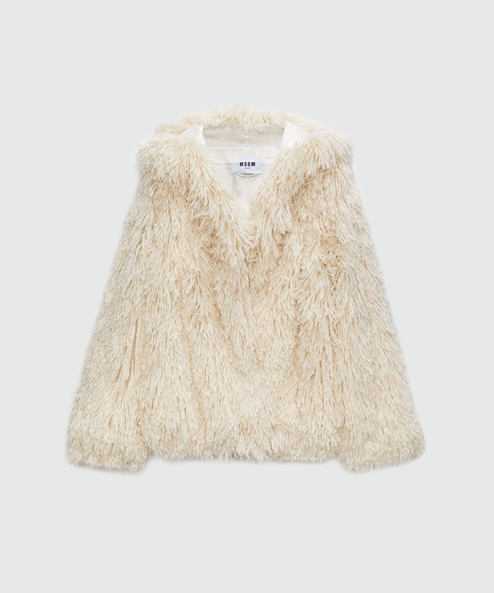 Hooded faux-fur jacket - 1