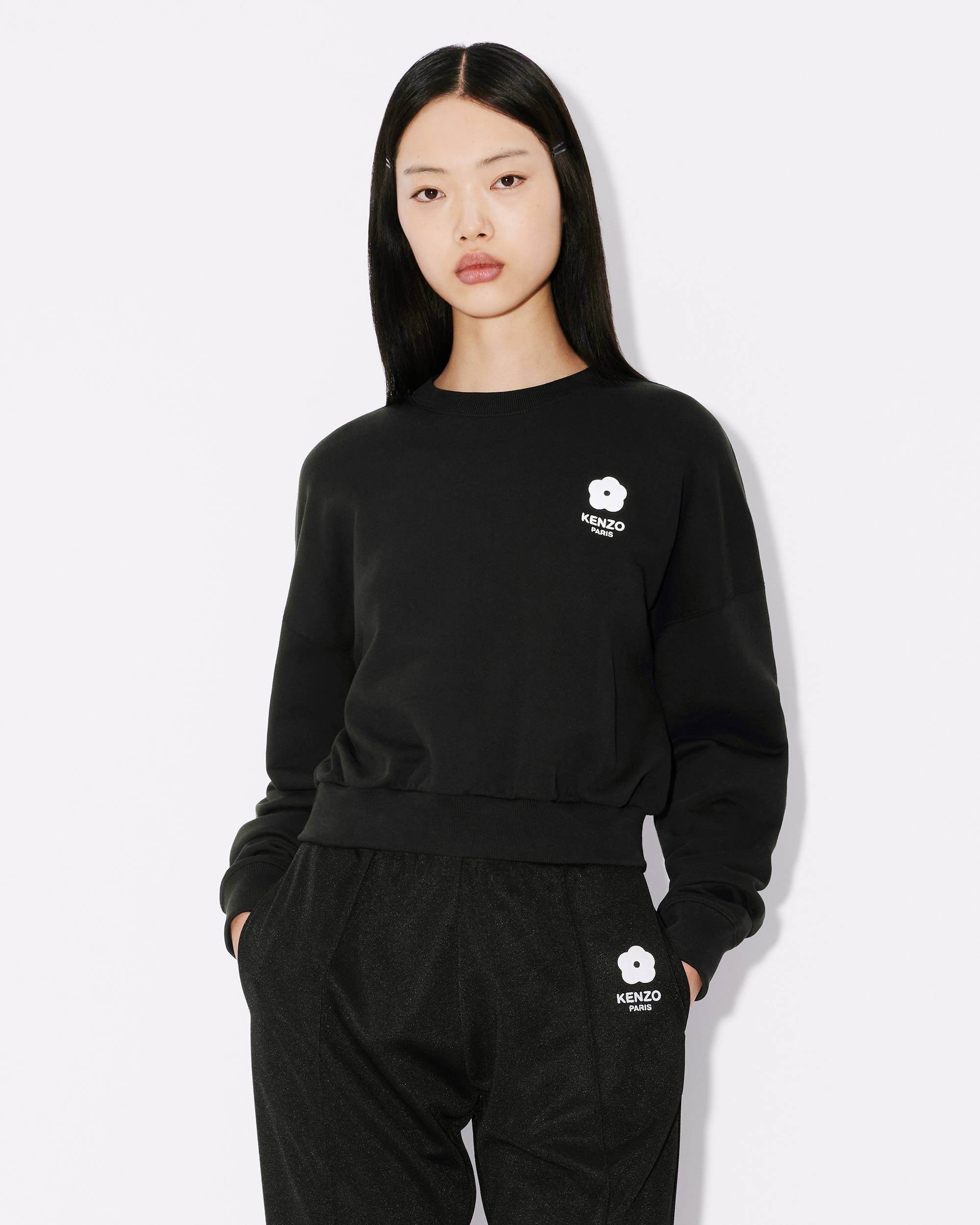 'Boke Flower 2.0' short embroidered sweatshirt - 3