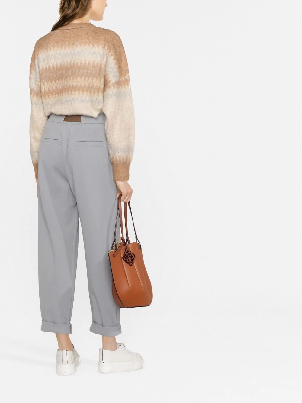 belted straight-leg trousers - 4