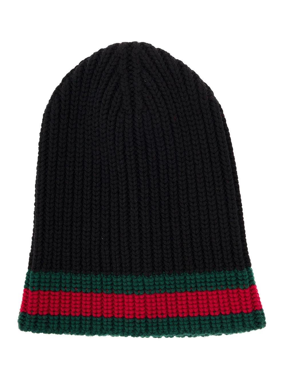 Gucci Gucci Men's Black Wool Hat With Web Detail - 1