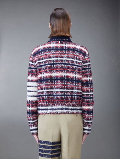 Thom Browne Merino and Mohair 4-Bar Polo Collar Bomber Jacket outlook