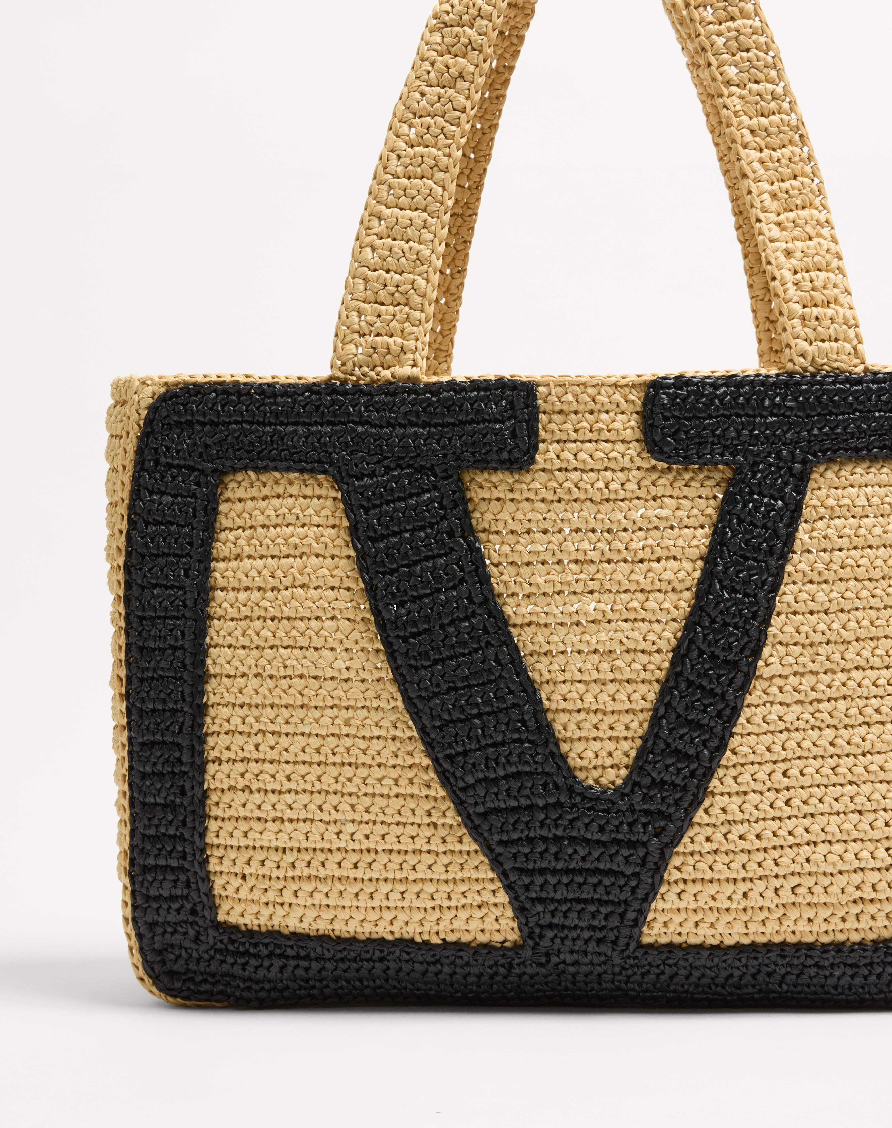 VALENTINO GARAVANI VIVA SUPERSTAR LARGE SYNTHETIC RAFFIA SHOPPING BAG - 8