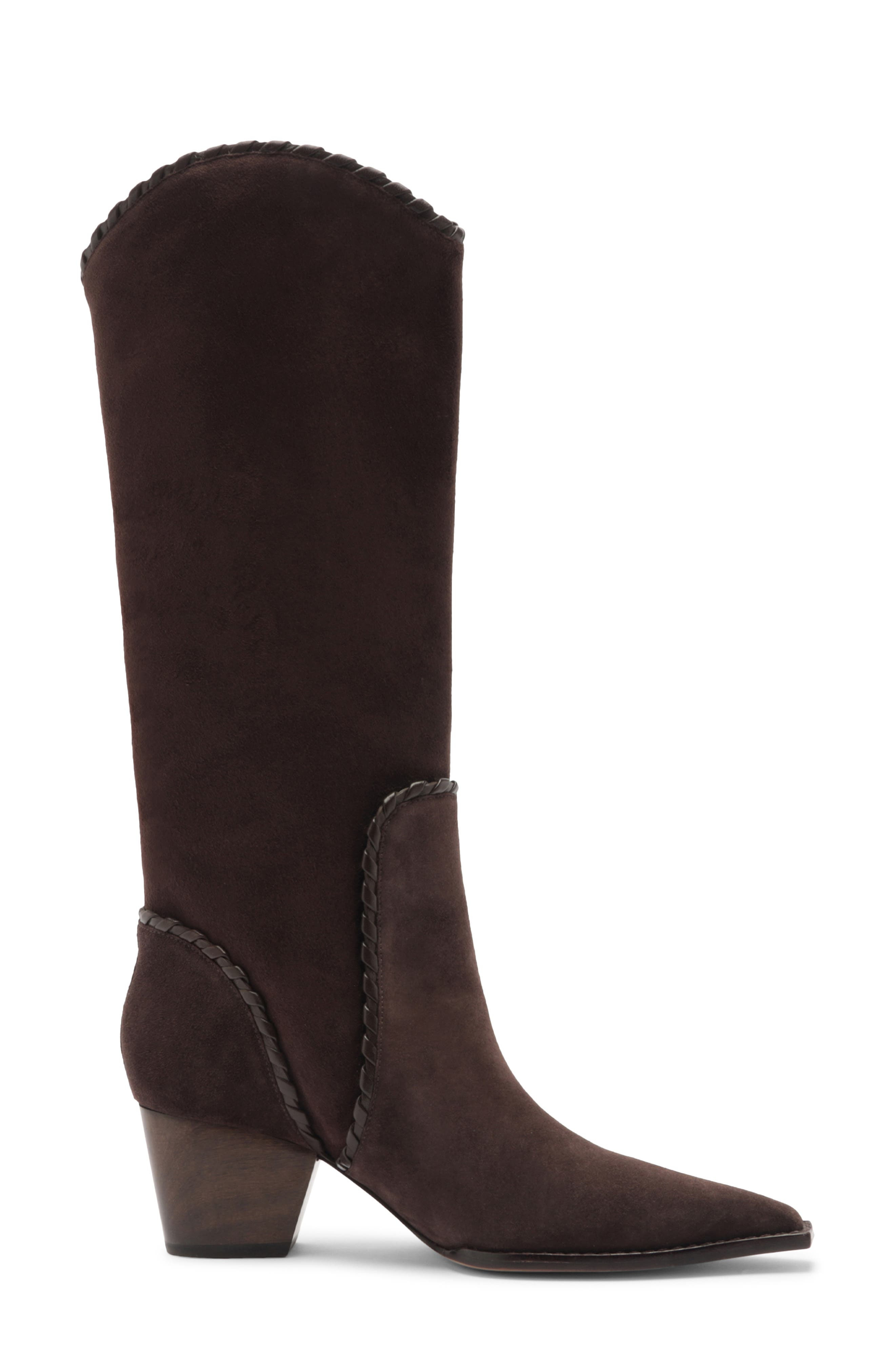 Alexandre Birman Victoria Knee High Saddle Boot in Dark Brown at Nordstrom - 3