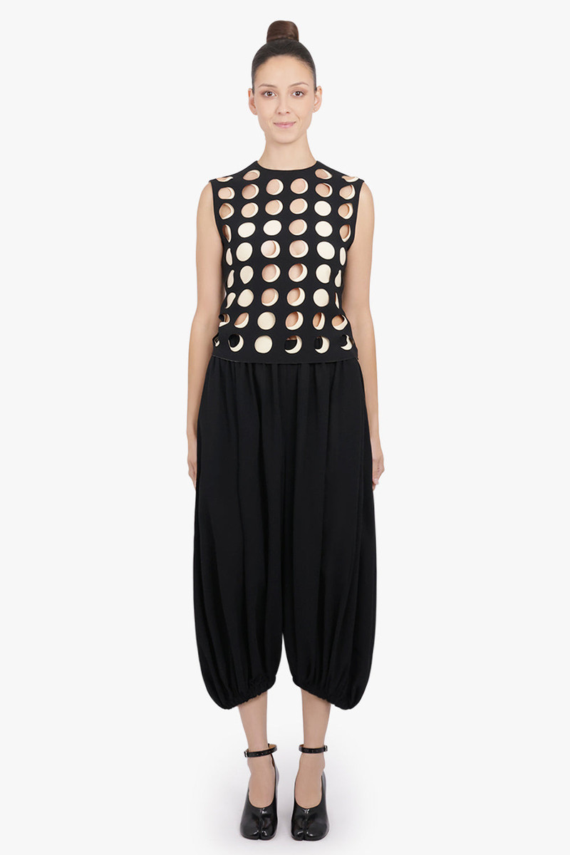 Comme Des Garçons GATHERED BALLOON LEG PANT | BLACK outlook