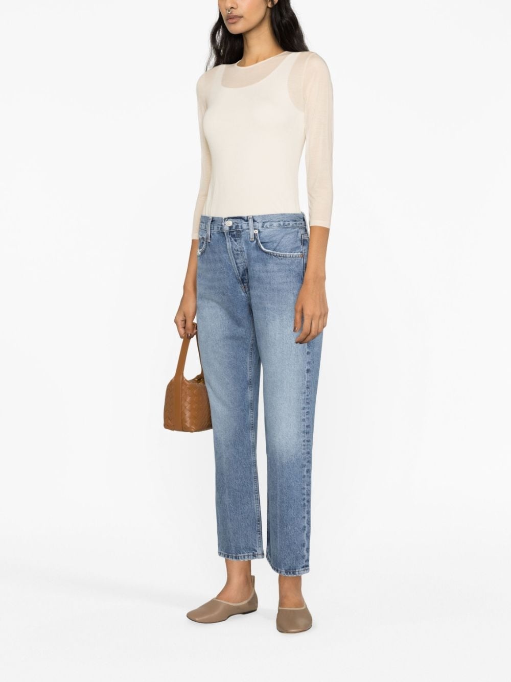 cropped straight-leg jeans - 3