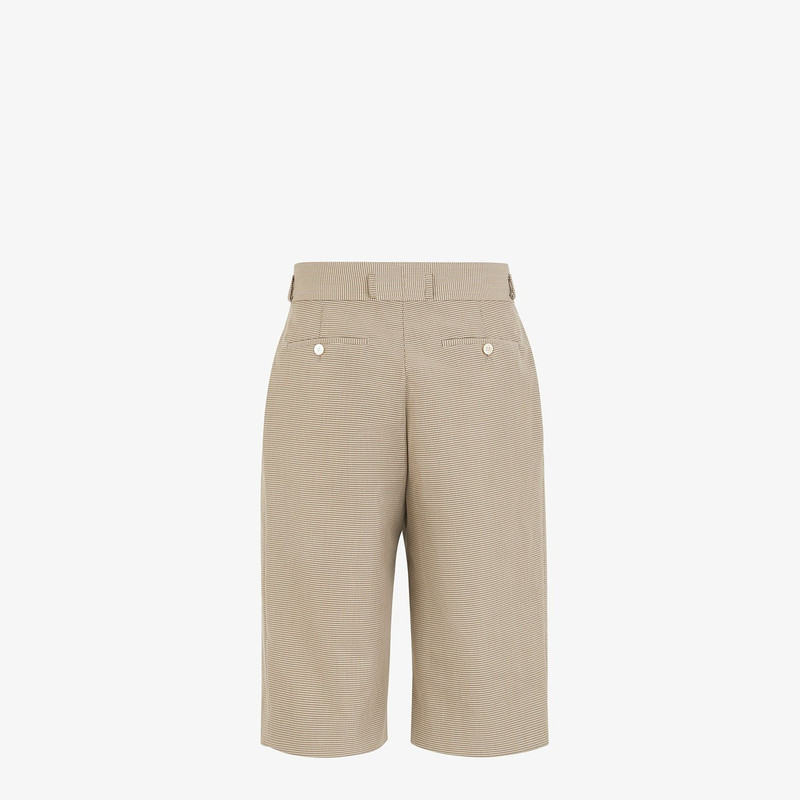 FENDI Beige cotton Bermudas outlook
