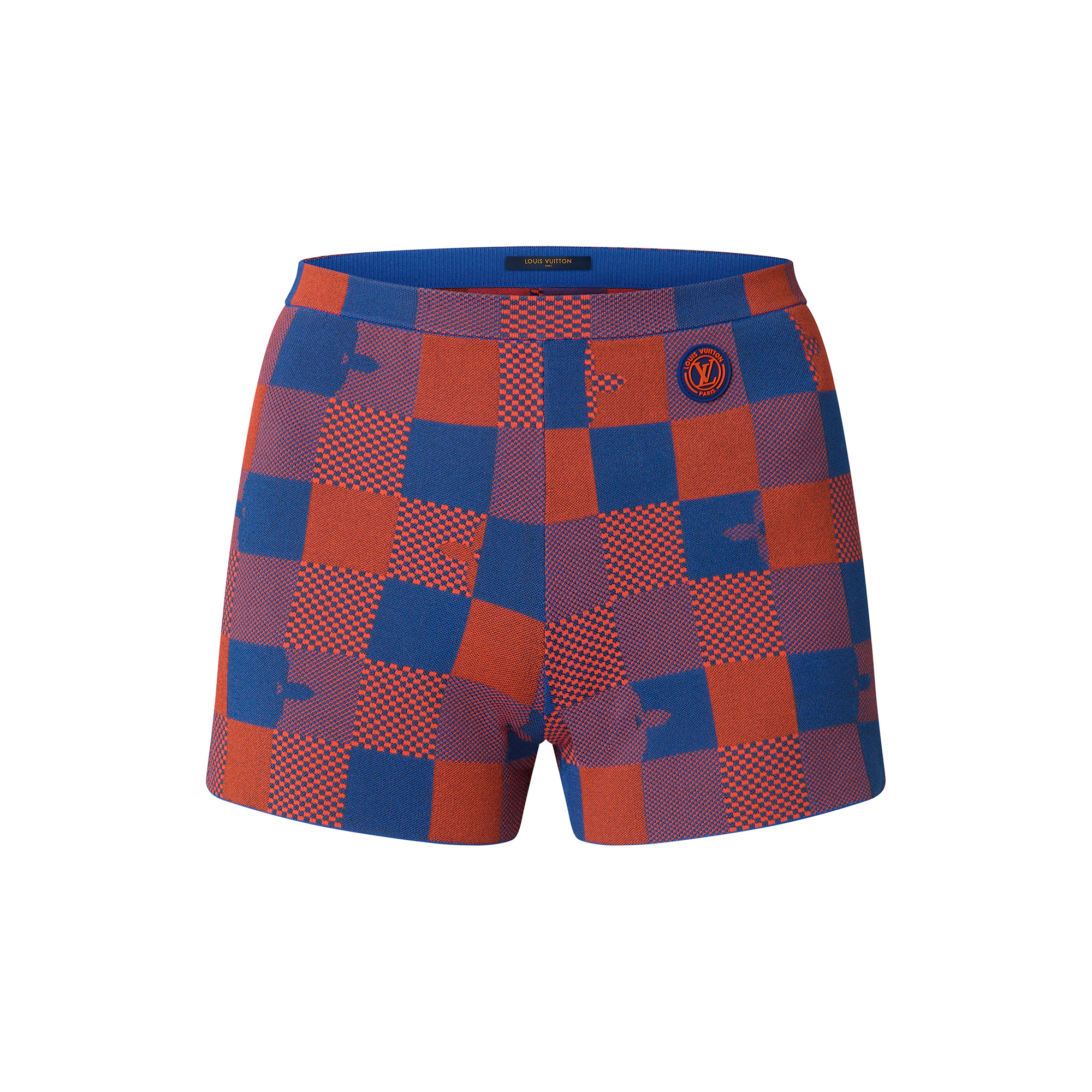 Pop Monogram Damier Knit Mini Shorts - 1