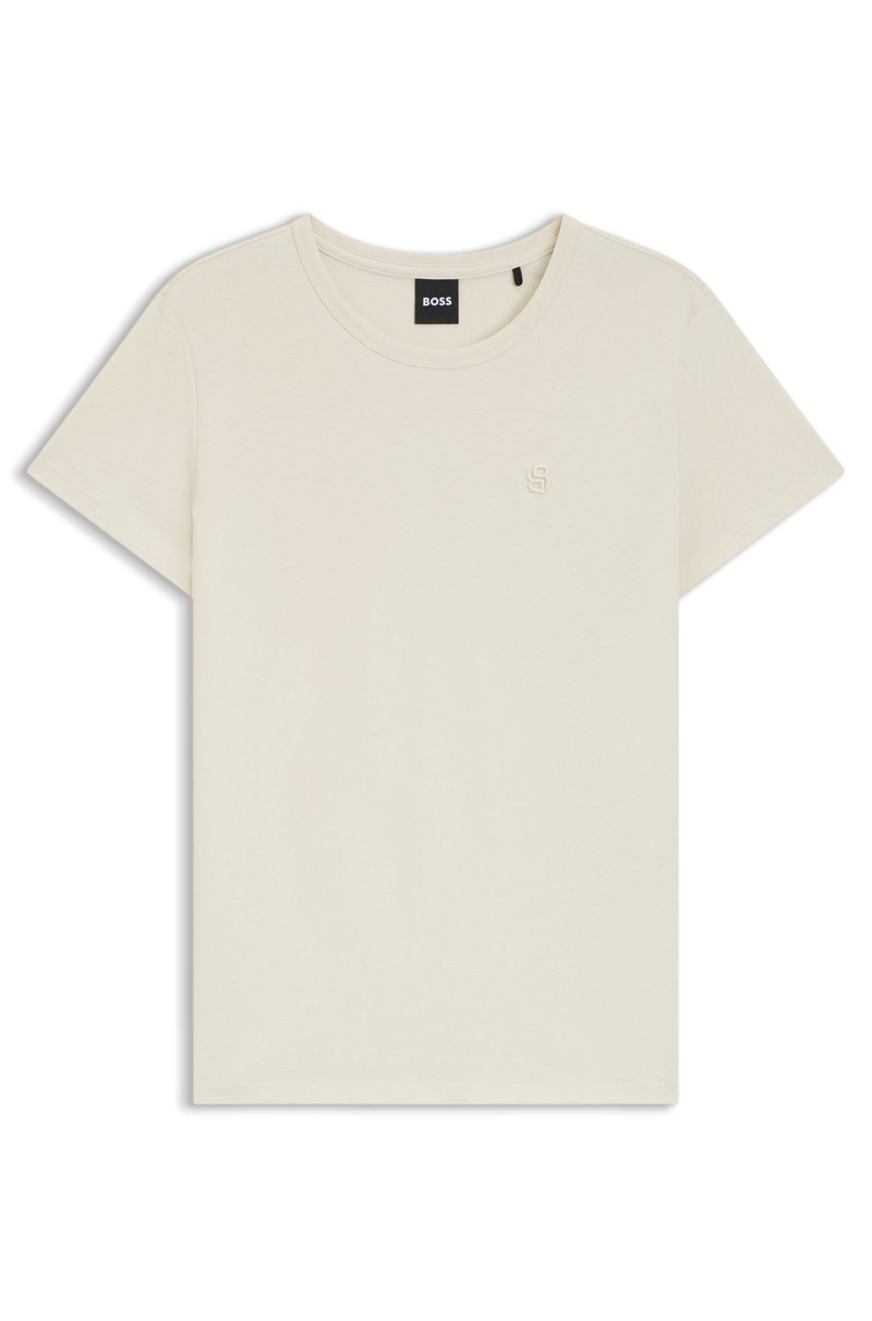 COTTON-JERSEY SLIM-FIT T-SHIRT WITH DOUBLE B MONOGRAM 1