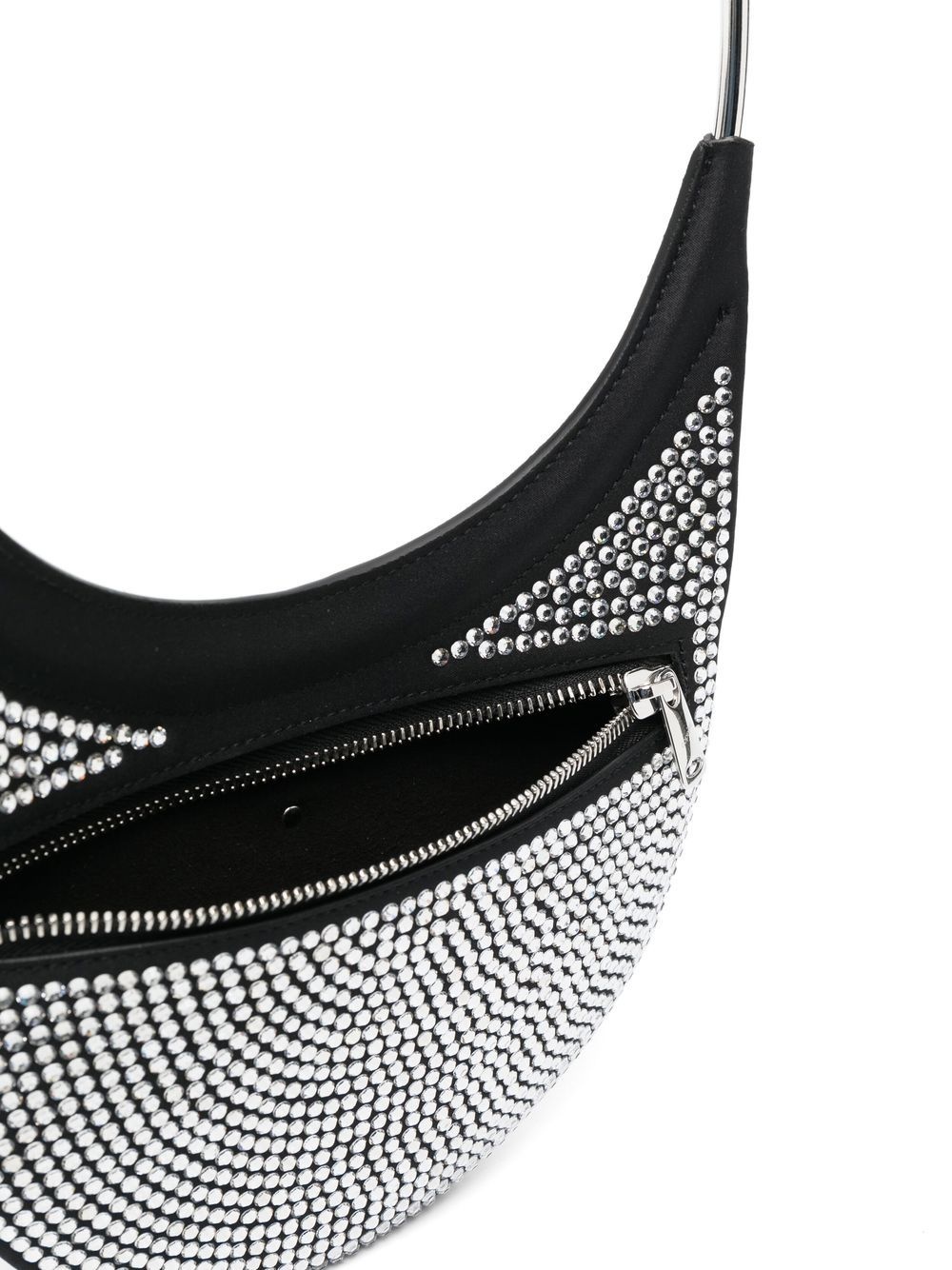 crystal-embellished curved shoulder bag - 5