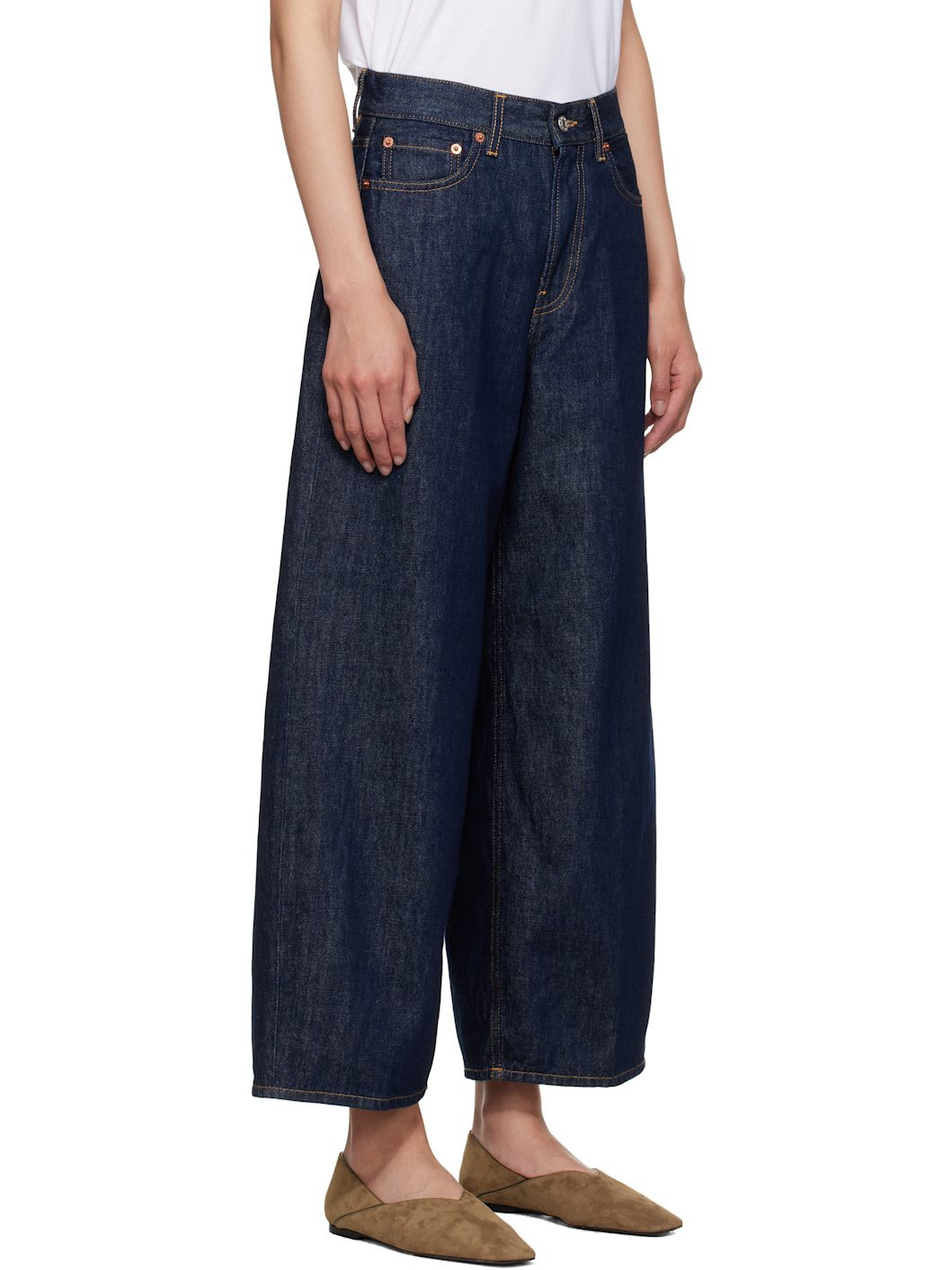 Blue Cropped Roomy Jeans - 2