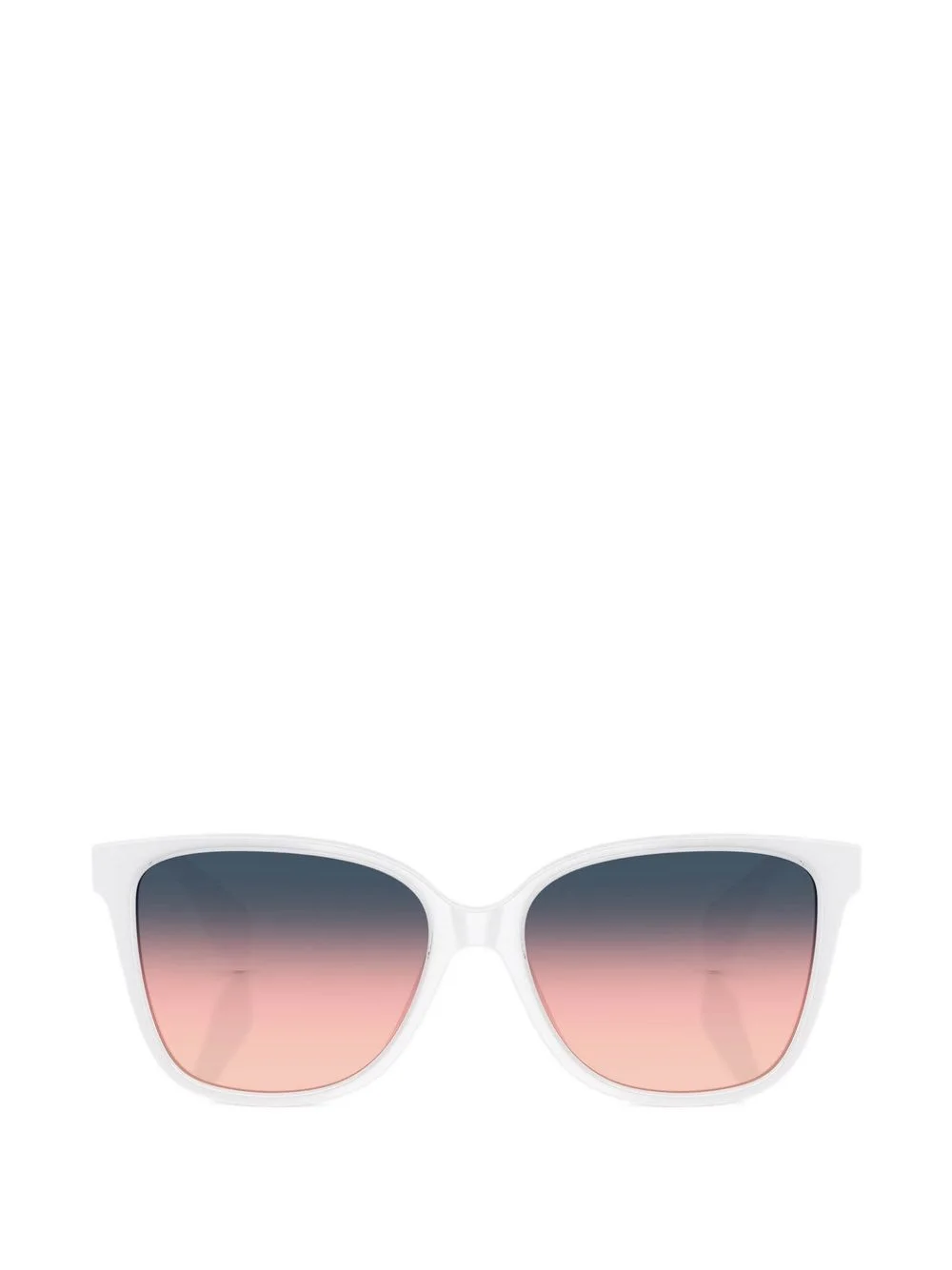 logo-lettering square-frame sunglasses - 1