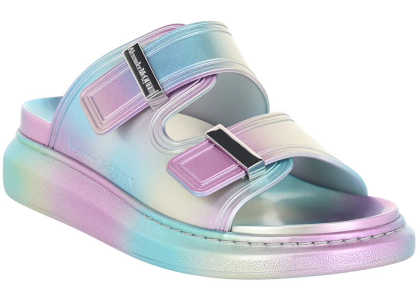 Alexander McQueen Hybrid Slides Silver (Women's) - 2
