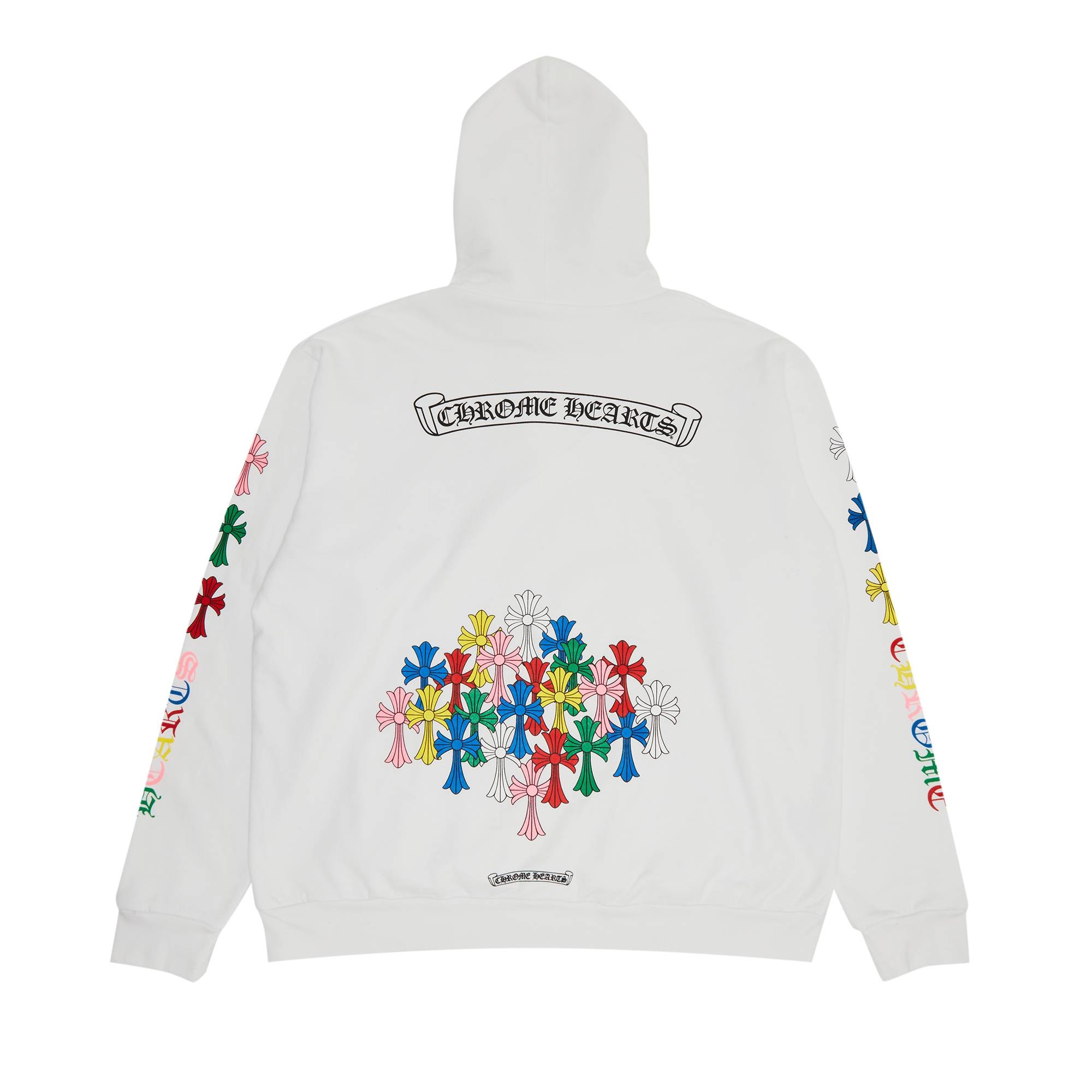 Chrome Hearts Chrome Hearts Cross Hoodie 'White/Multicolor