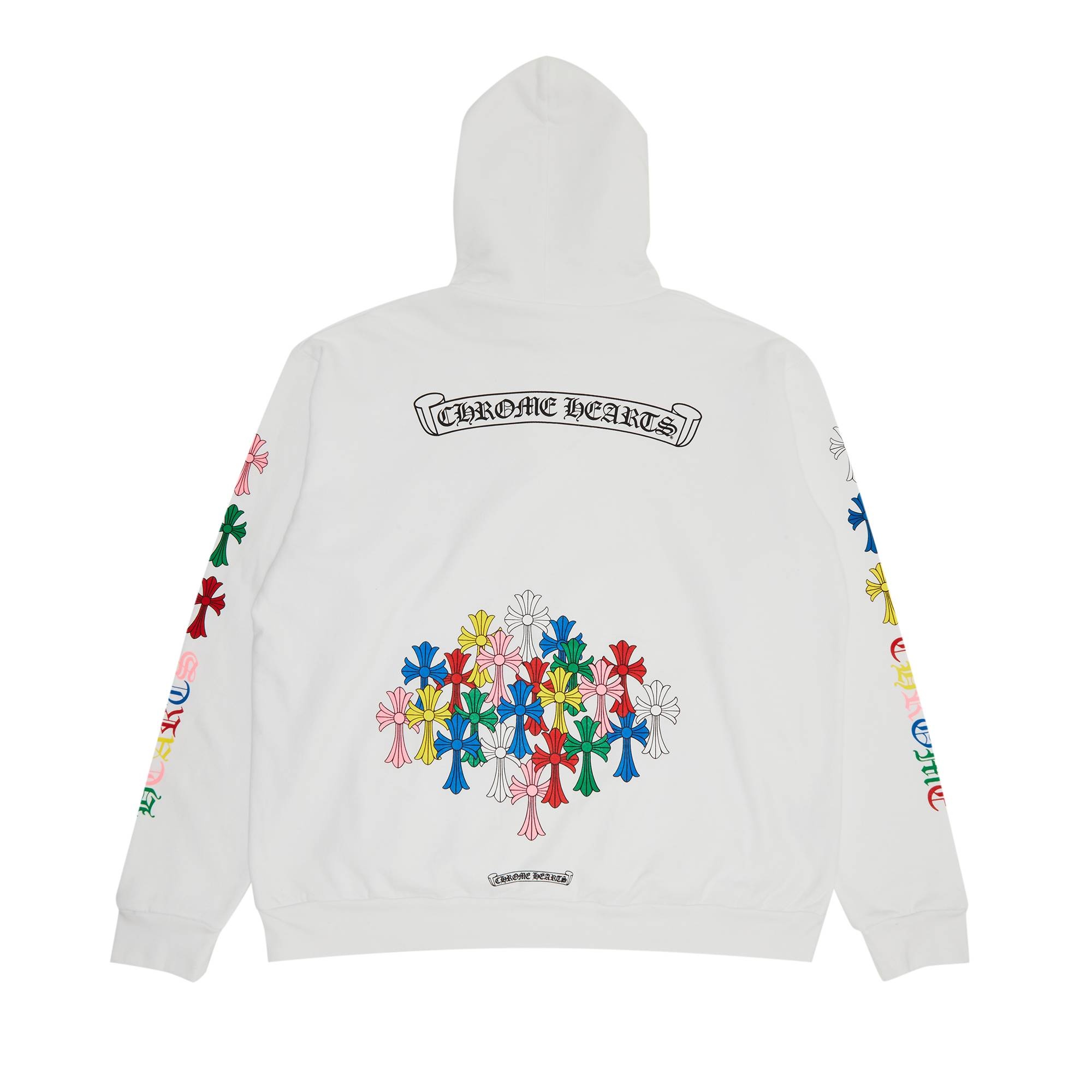 Chrome Hearts Cross Hoodie 'White/Multicolor' - 2