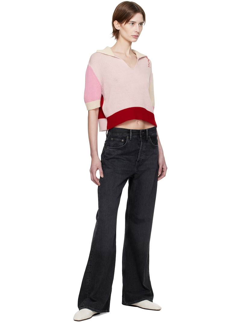 Marni Pink & Red Cashmere Colour Block Polo outlook