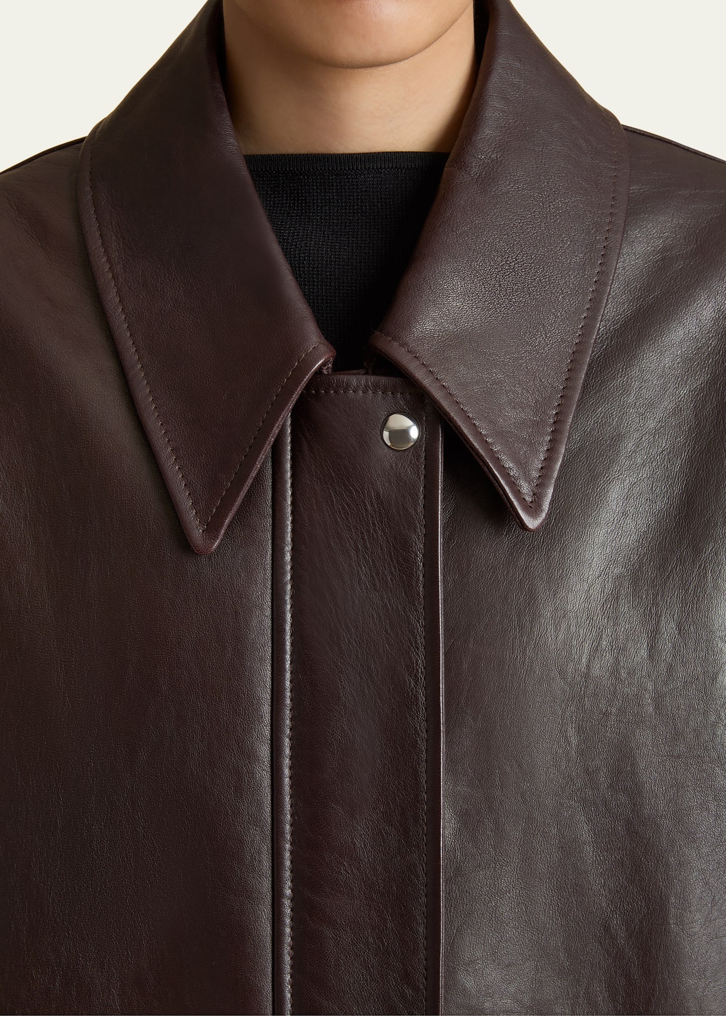 Shelman Leather Bomber Jacket - 5