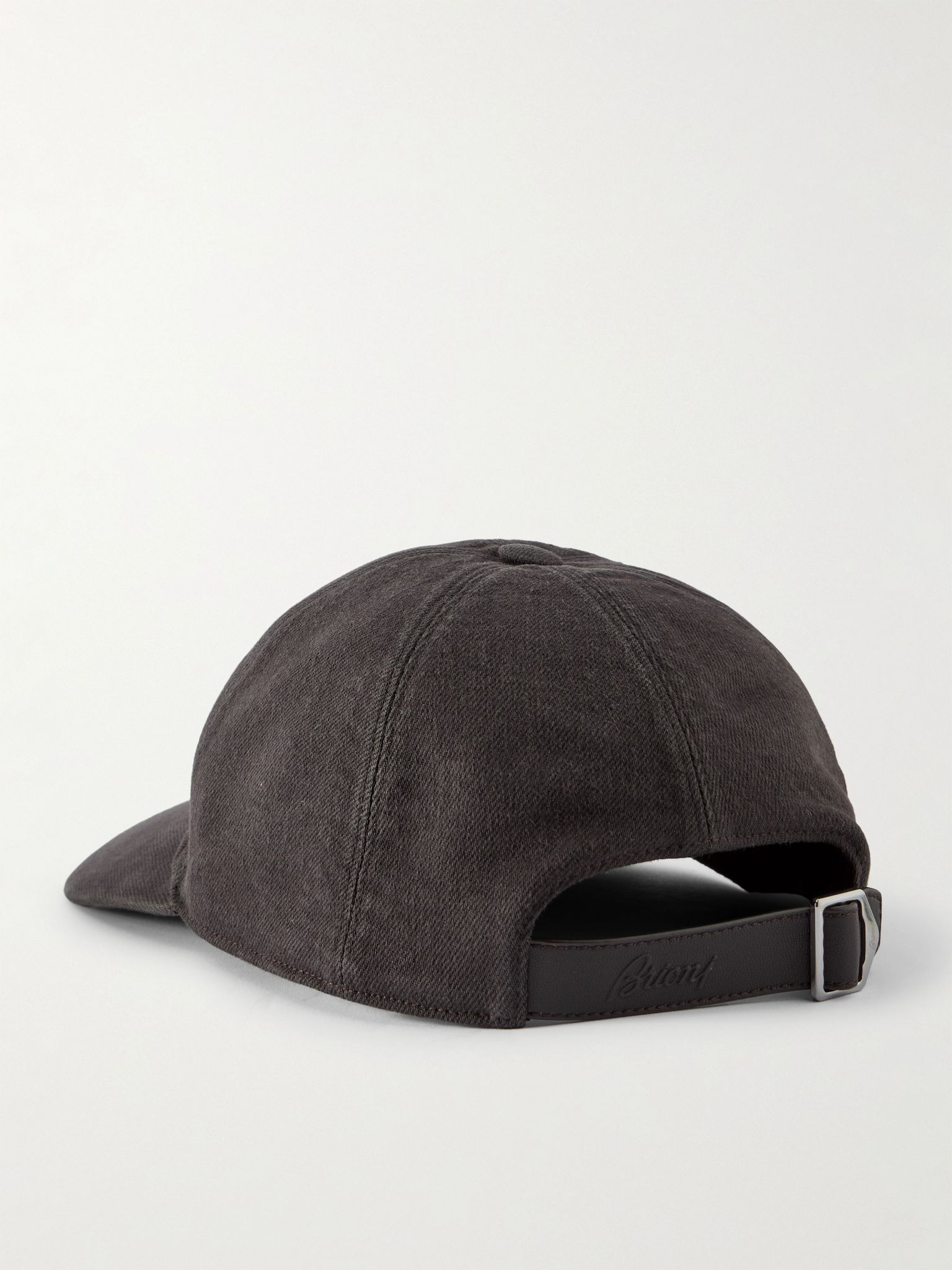 Logo-Embroidered Stretch Cotton and Cashmere-Blend Baseball Cap Brown - 3