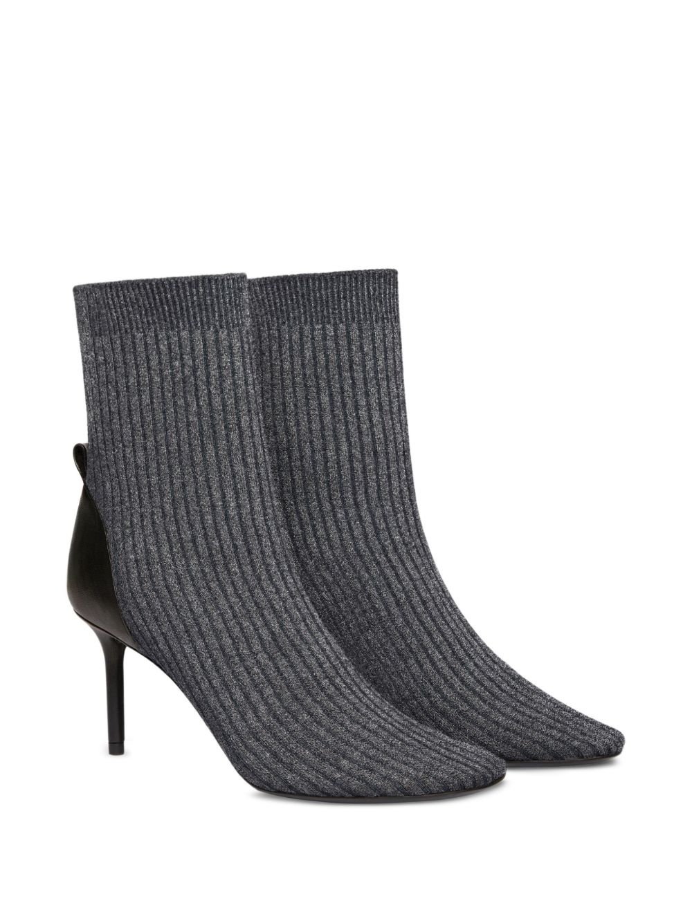 ribbed-knit ankle boots - 2