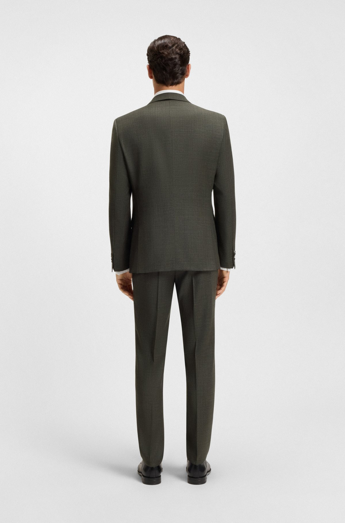 THREE-PIECE SLIM-FIT SUIT IN PATTERNED STRETCH WOOL - 3