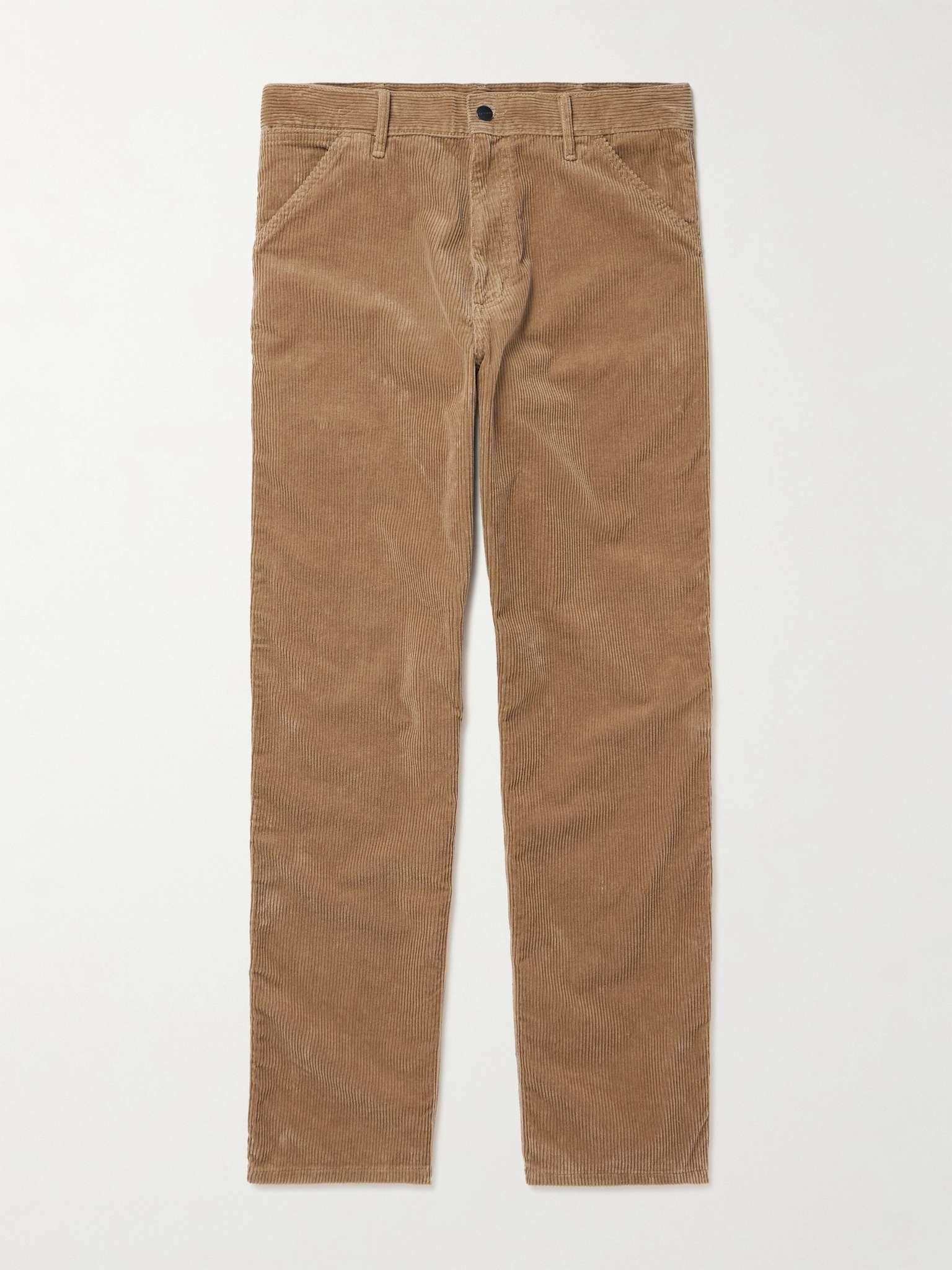 Single Knee Straight-Leg Cotton-Corduroy Trousers - 1