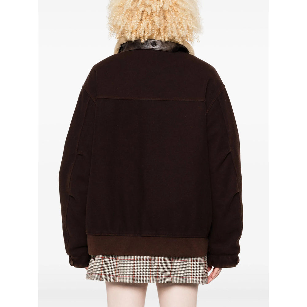 Miu Miu Brown Jackets - Faux Fur & Shearling Jackets Women - 5