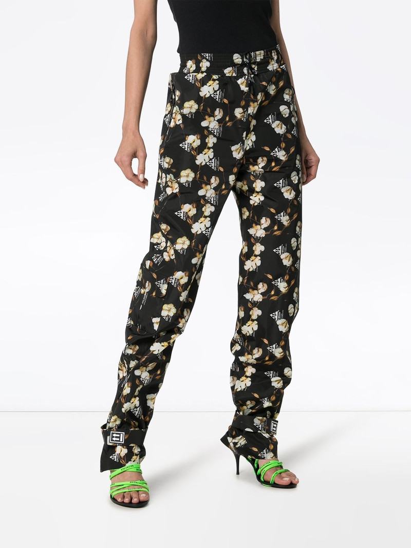 Floral Design Jogger Pants "Black" 3