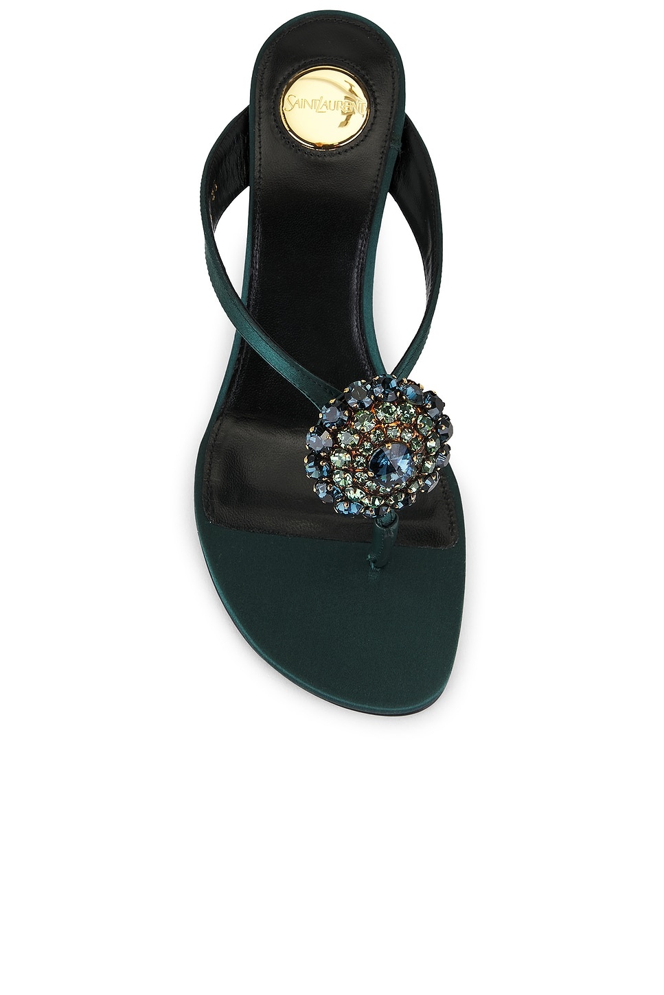 SAINT LAURENT BRIDGET サンダル Saint Laurent Bridget Flat Sandal in Dark Macadamia & Metal