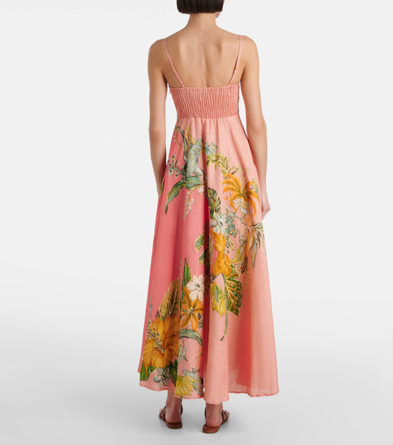 Floral linen maxi dress 3