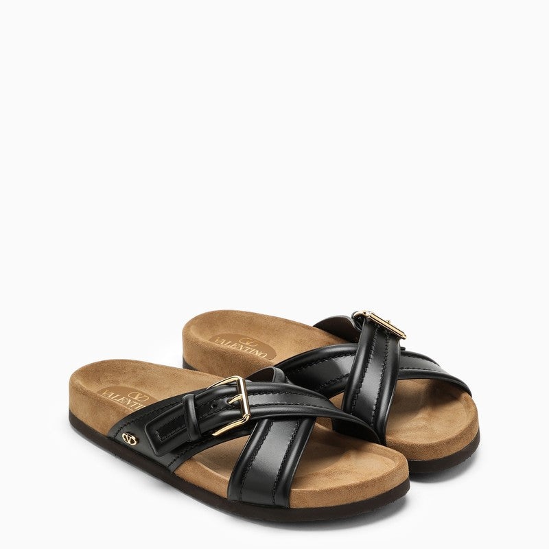 Valentino Garavani Fussfriend Black Leather Slide Sandal Women - 2