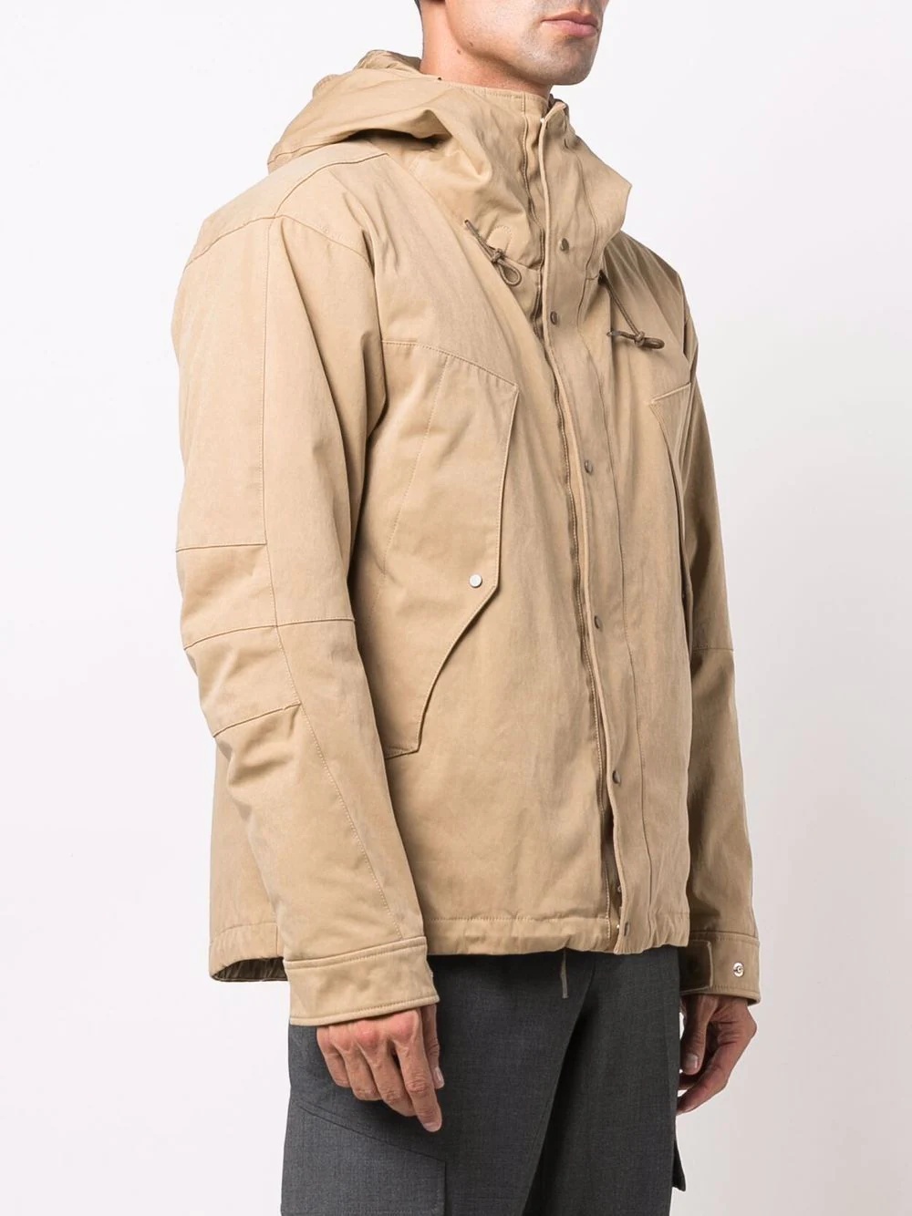 zip-fastening hooded jacket - 3